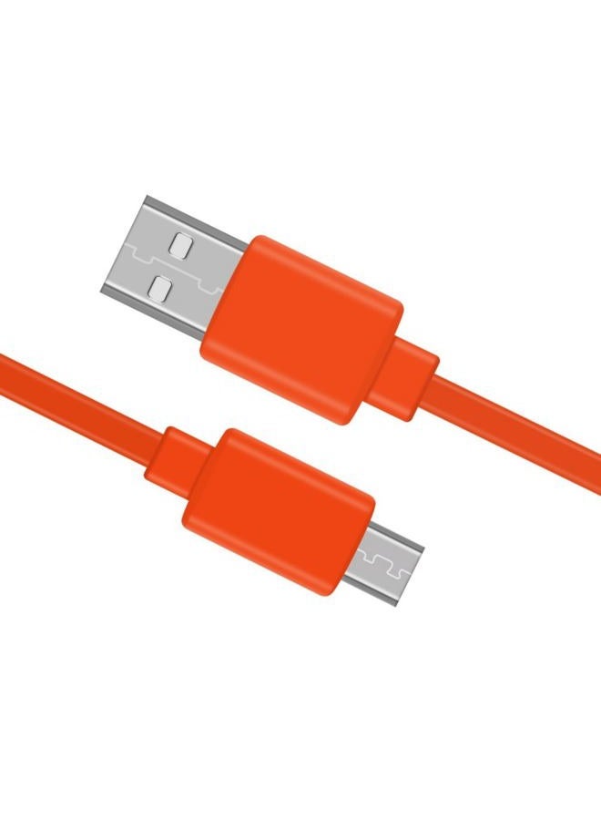 Sqrmekoko Tour Flat Charging Power Supply Cable Cord Line for JBL Wireless Speaker (Orange) - Image 1